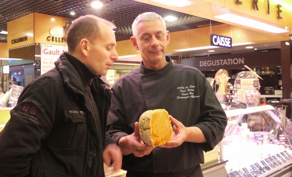 Fromagier Denis Bert of Les Halles De Paul Bocuse