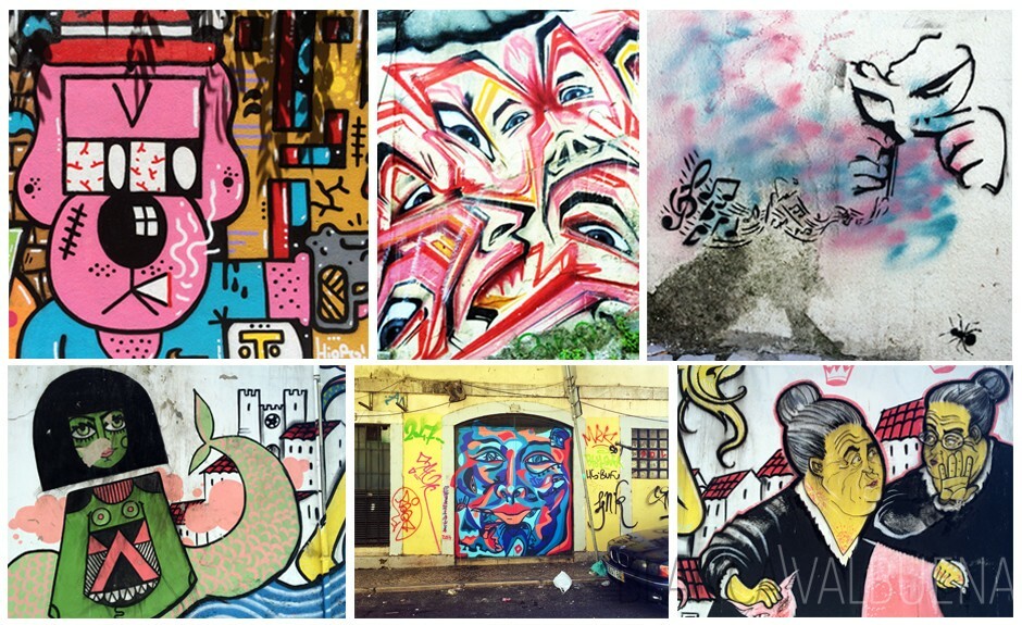 Famous graffiti in Lisbon portugal
