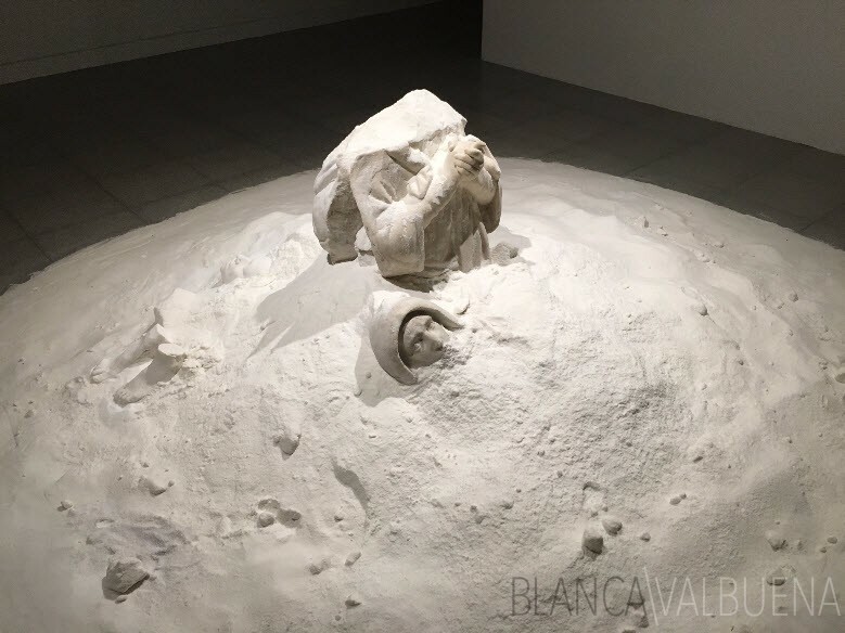 Salt is a very smart medium for this sculpture of Lot's wife and Mary