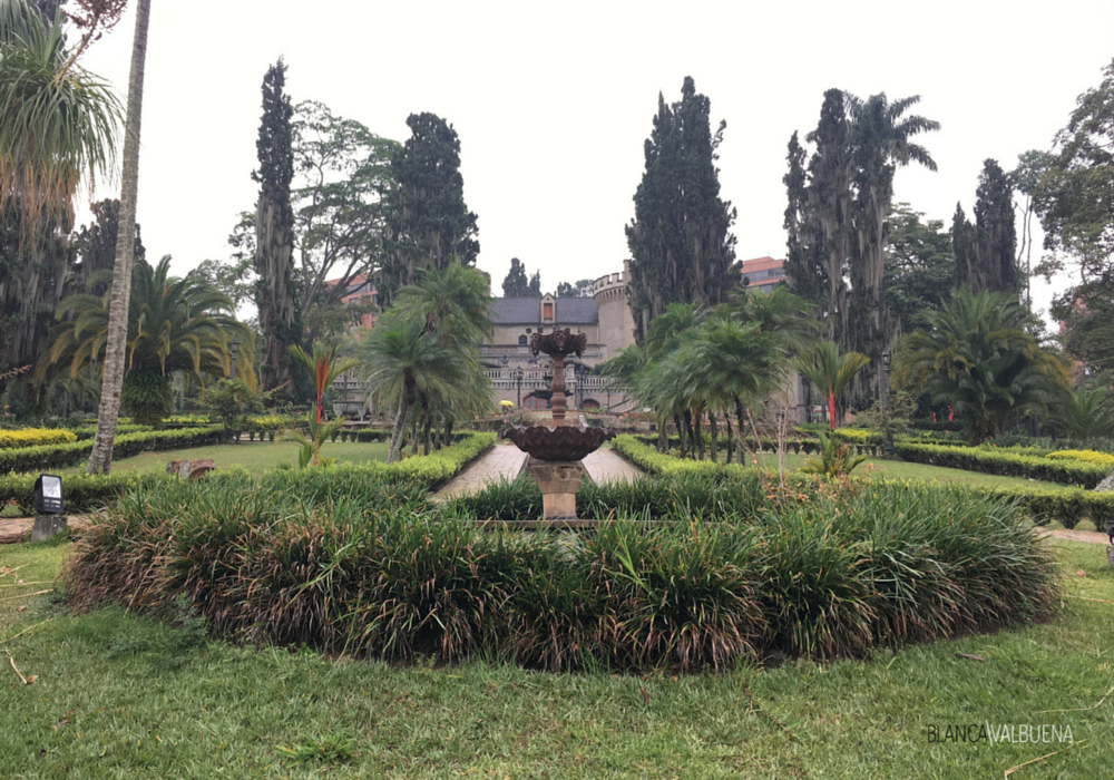The fountain at the French Garden at Museo el Castillo