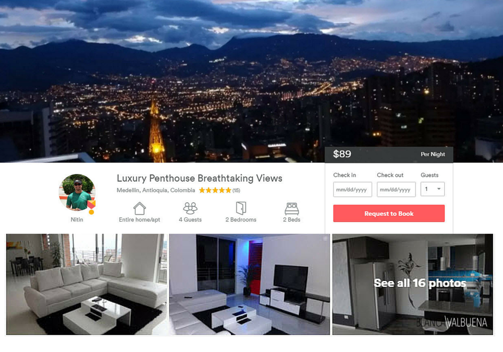 You can rent super cheap luxury apartments in Medellin