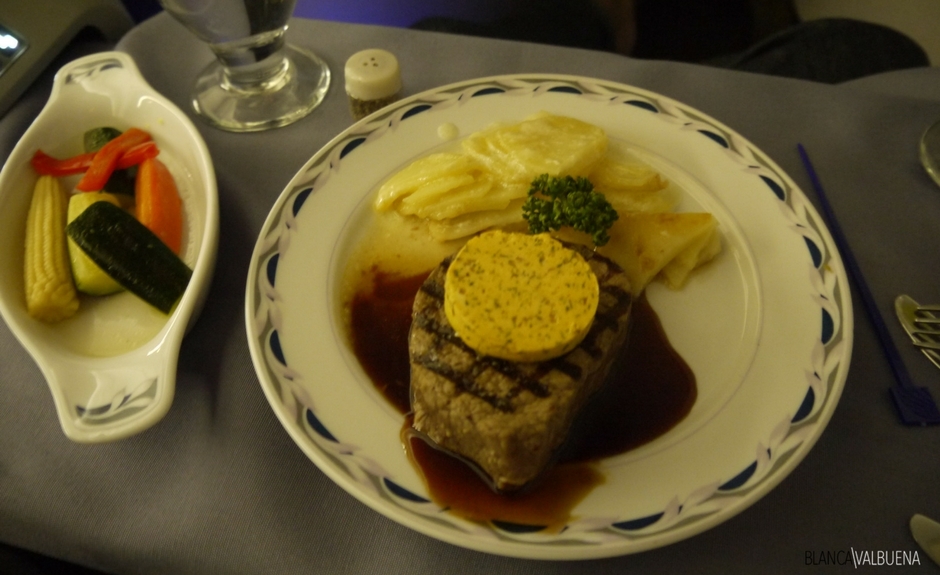 United First Class serves great beef dishes too