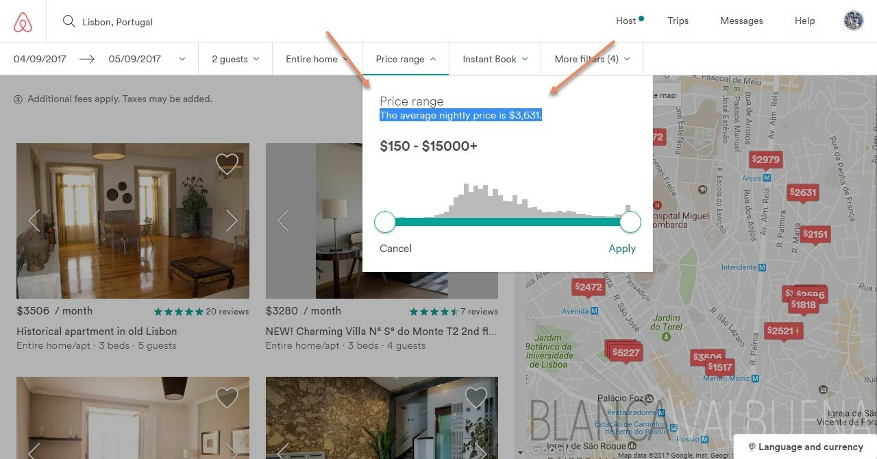 Compare pricing between Airbnb and Craigslist to avoid Airbnb Scams