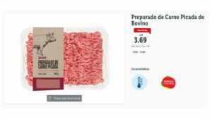 what is the price of ground beef at Lidl in Portugal