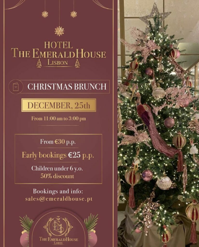 The Emerald House in Lisbon is serving Christmas Brunch on the 25th