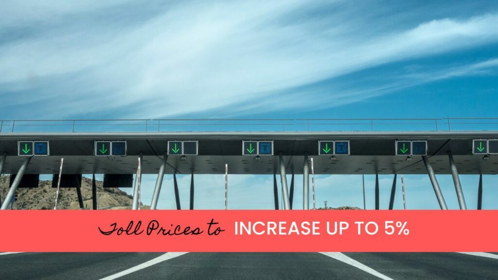 Toll Prices to Rise 5%